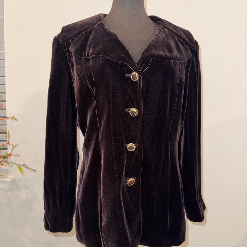 Dana Buchman Black Velvet Jacket
